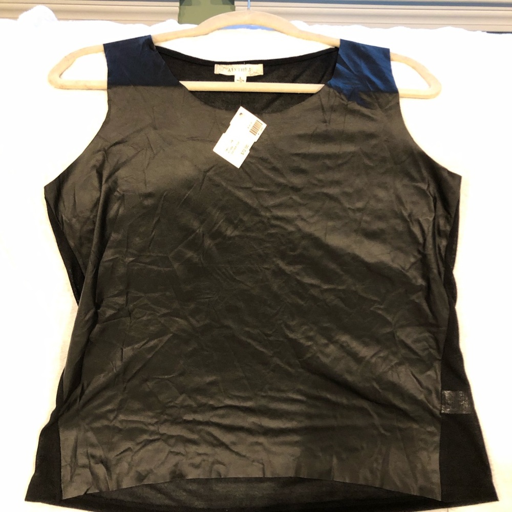 Black pleather tank